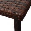 Napozóágyak, vidaXL 2 db barna polyrattan napozóágy asztallal