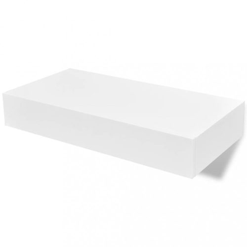 Fali polcok és párkányok, vidaXL 2 db fehér lebegő fali polc fiókkal 48 cm