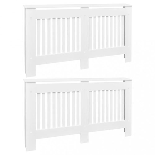 Radiátor kiegészítők, vidaXL 2 db fehér MDF radiátorburkolat 152 cm
