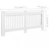 Radiátor kiegészítők, vidaXL 2 db fehér MDF radiátorburkolat 172 cm