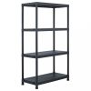 Ipari polcrendszer, vidaXL 2 db fekete műanyag tároló polc 200 kg 80 x 40 x 138 cm