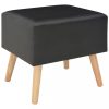 Éjjeliszekrények, vidaXL 2 db fekete műbőr éjjeliszekrény 40 x 35 x 40 cm