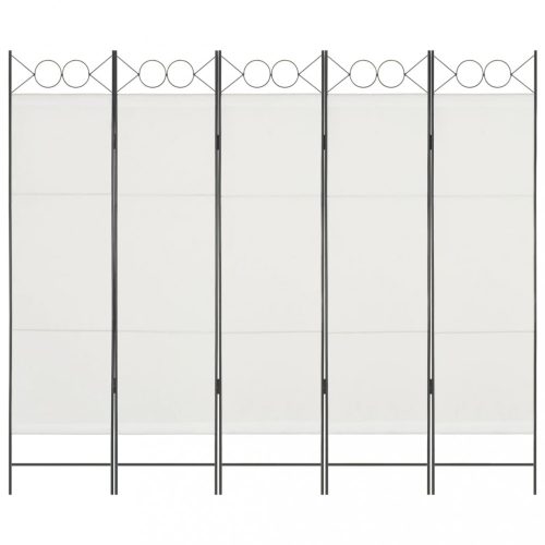Térelválasztók, vidaXL fehér 5-paneles paraván 200 x 180 cm