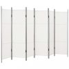 Térelválasztók, vidaXL fehér 6 paneles paraván 300 x 180 cm