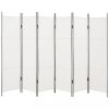 Térelválasztók, vidaXL fehér 6 paneles paraván 300 x 180 cm