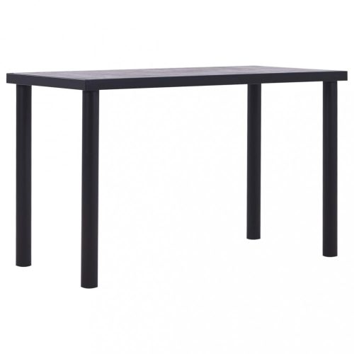 Konyha- és étkezőasztalok, vidaXL fekete és betonszürke MDF étkezőasztal 120 x 60 x 75 cm