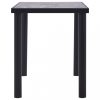 Konyha- és étkezőasztalok, vidaXL fekete és betonszürke MDF étkezőasztal 120 x 60 x 75 cm