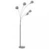Lámpák, vidaXL ezüst állólámpa 200 cm 5 db E14 típusú foglalattal