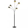 Lámpák, vidaXL fekete-arany állólámpa 200 cm 5 db E14 típusú foglalattal