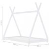 Kiságyak és gyerekágyak, vidaXL fehér tömör fenyőfa gyerekágy-keret 70 x 140 cm