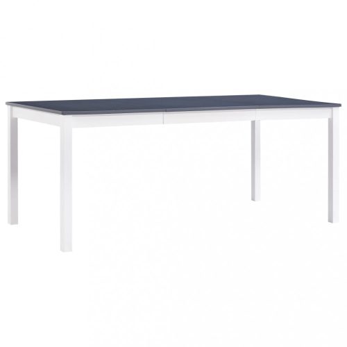Konyha- és étkezőasztalok, vidaXL fehér és szürke fenyőfa étkezőasztal 180 x 90 x 73 cm