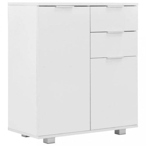 Büfé- és tálalóasztalok, vidaXL magasfényű fehér szerelt fa tálalószekrény 71 x 35 x 80