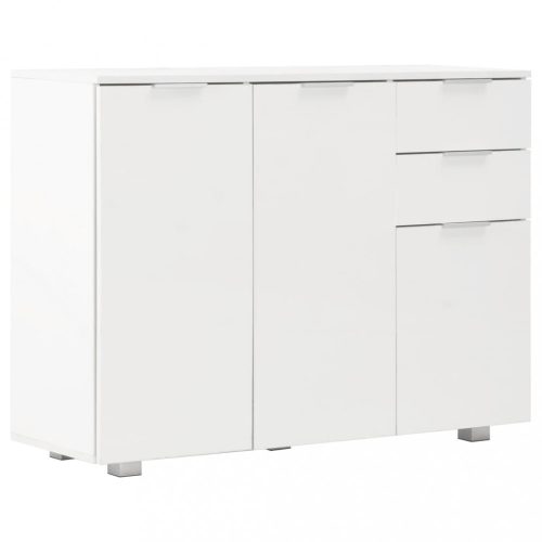 Büfé- és tálalóasztalok, vidaXL magasfényű fehér tálalószekrény 107x35x80,5 cm