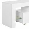Nappali bútorok, vidaXL magasfényű fehér TV-szekrény LED-lámpákkal 130 x 35 x 45 cm