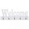 Kabát- és kalaptartó fogasok, vidaXL fehér 'WELCOME' feliratú fali fogas 74 x 29,5 cm