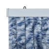 Ablak szúnyoghálók, vidaXL kék, fehér és ezüstszínű zsenília rovarfüggöny 90 x 220 cm