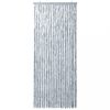 Ablak szúnyoghálók, vidaXL fehér és szürke zsenília rovarfüggöny 90 x 220 cm