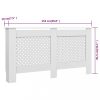Radiátor kiegészítők, vidaXL fehér MDF radiátorburkolat 152 x 19 x 81,5 cm