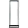 Fatároló és -szállítóeszközök, vidaXL fekete acél tűzifatároló alappal 37 x 37 x 113 cm