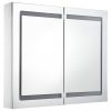 Fürdőszobai pipereasztalok, vidaXL tükrös fürdőszobaszekrény LED világítással 80 x 12,2 x