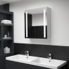 Fürdőszobai pipereasztalok, vidaXL tükrös fürdőszobaszekrény LED világítással 62 x 14 x 62