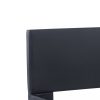 Ágyak és ágykeretek, vidaXL fekete LED-es műbőr ágykeret 90 x 200 cm