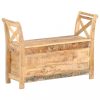 Tároló- és előszobai padok, vidaXL tömör mangófa előszobai pad 103 x 33 x 72 cm
