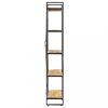 Könyvespolcok, állópolcok, vidaXL 5-szintes tömör mangófa könyvespolc 90 x 30 x 180 cm