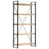 Könyvespolcok, állópolcok, vidaXL 5-szintes tömör akácfa könyvespolc 90 x 30 x 180 cm