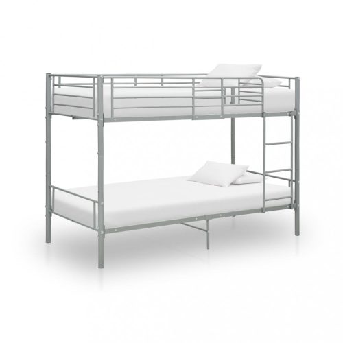 Ágyak és ágykeretek, vidaXL szürke fém emeletes ágy 90 x 200 cm
