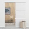 Ajtók, vidaXL ezüstszínű ESG üveg és alumínium tolóajtó 90 x 205 cm