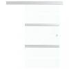 Ajtók, vidaXL ezüstszínű ESG üveg és alumínium tolóajtó 102,5 x 212 cm