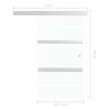 Ajtók, vidaXL ezüstszínű ESG üveg és alumínium tolóajtó 102,5 x 212 cm
