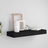 Fali polcok és párkányok, vidaXL fekete lebegő fali polc fiókkal 80 x 25 x 8 cm
