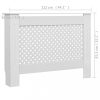 Radiátor kiegészítők, vidaXL 2 db fehér MDF radiátorburkolat 112 x 19 x 81,5 cm