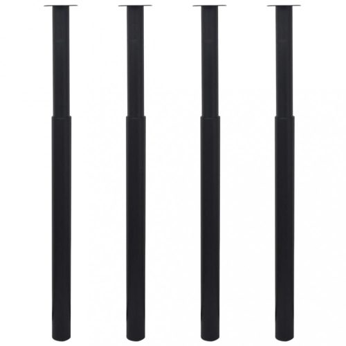 Asztallábak, vidaXL 4 db fekete teleszkópos asztalláb 710 mm - 1100 mm