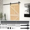 Ajtók, vidaXL tömör fenyőfa tolóajtó fémszerelék szettel 80 x 210 cm