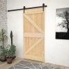 Ajtók, vidaXL tömör fenyőfa tolóajtó fémszerelék szettel 80 x 210 cm