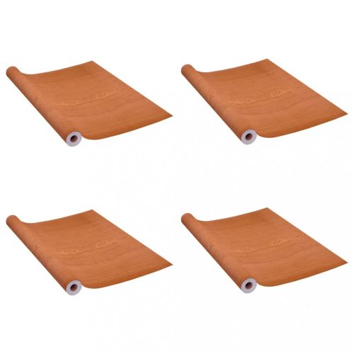 Ablakfóliák, vidaXL 4 db világos tölgyszínű öntapadó PVC ajtófólia 210 x 90 cm
