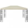 Kerti pavilon és előtető, vidaXL krémszínű pavilon LED fényfüzérrel 3 x 4 m