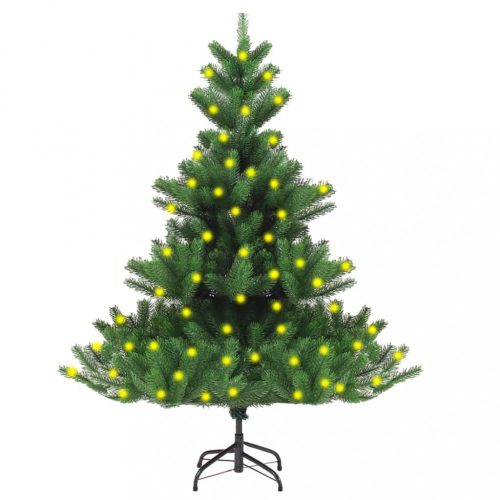 Karácsonyfák, vidaXL zöld megvilágított karácsonyi Nordmann műfenyő 120 cm
