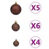 Karácsonyfák, vidaXL zöld nordmann műfenyő LED-fényekkel és gömbszettel 150 cm