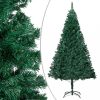 Karácsonyfák, vidaXL zöld PVC megvilágított műkarácsonyfa gömb szettel 180 cm