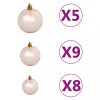 Karácsonyfák, vidaXL PVC és PE műkarácsonyfa LED-del/gömbszettel/hóval 150 cm