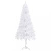 Karácsonyfák, vidaXL fehér PVC sarok műkarácsonyfa LED-ekkel és gömbszettel 150 cm