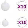 Karácsonyfák, vidaXL zöld mű karácsonyi boltív LED-fényekkel és gömbszettel 240 cm
