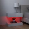 Éjjeliszekrények, vidaXL 2 db magasfényű fehér szerelt fa éjjeliszekrény 60 x 35 cm