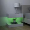 Éjjeliszekrények, vidaXL 2 db magasfényű fehér szerelt fa éjjeliszekrény 60 x 35 cm