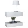 Éjjeliszekrények, vidaXL 2 db magasfényű fehér szerelt fa éjjeliszekrény 60 x 35 cm