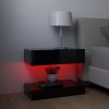 Éjjeliszekrények, vidaXL 2 db magasfényű fekete forgácslap éjjeliszekrény 60 x 35 cm